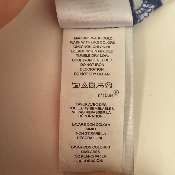 Polo Bear Striped Cotton Tee White & Blue Striped 18m - Picture 6 of 7